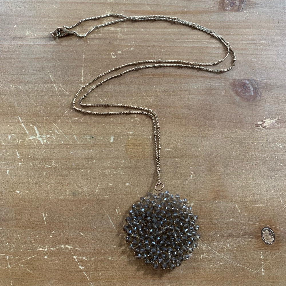 Beaded circle necklace
